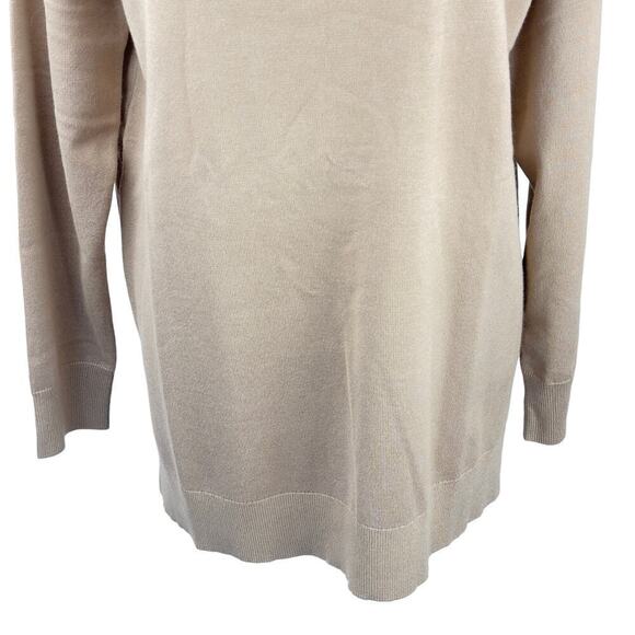 JWD V-NECK LONG SLEEVE RELAXED FIT PULLOVER SWEATER IN KHAKI NWT WOMEN'S LARGE - Picture 6 of 15